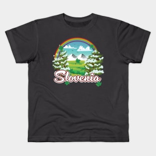 Slovenia Alps travel logo Kids T-Shirt